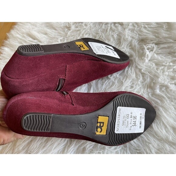 BC Born in California Size 6 Say Cheese Burgundy Wedge Booties - Picture 11 of 12